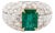 Natural Zambian Emerald 3.54cts & Diamond 5.65cts Ring in 18k Gold For Sale