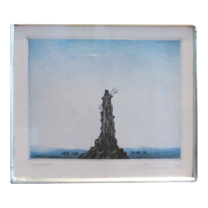 1970s Schonen Surreal Mountain Aquatint