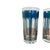 Glass Vintage Mid-Century Modern Blue Geometric Highball Glasses - Set of 5 For Sale - Image 7 of 10