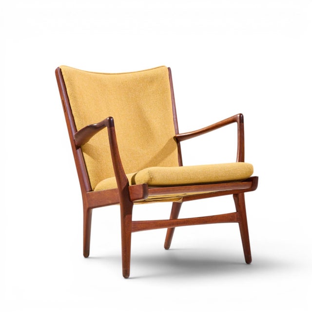 Hans Wegner Hans Wegner Ap-16 Mid Century Danish Teak Lounge Chairs - Pair For Sale - Image 4 of 12
