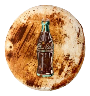 Vintage Coca-Cola Round Button Sign