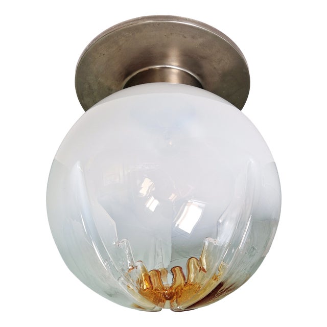 Large Murano Glass Ceiling Light from Mazzega, Italy, 1970 For Sale