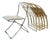 Vintage Luisa Folding Chairs in Leather and Brass by Marcello Cuneo for Mobel Italia, 1970, Set of 6 For Sale