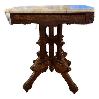 Antique Eastlake Marble Topped Table For Sale