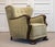 Vintage Swedish Wingback Chair with Golden Velvet and Carved Oak Armrests, 1920s For Sale - Image 3 of 12