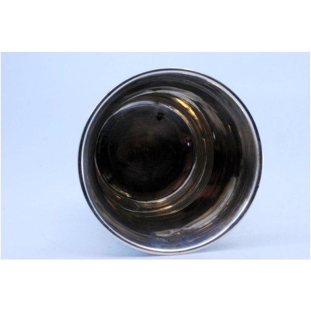 Metal Silver Chalice with Engravings and Monogram Card For Sale - Image 7 of 9