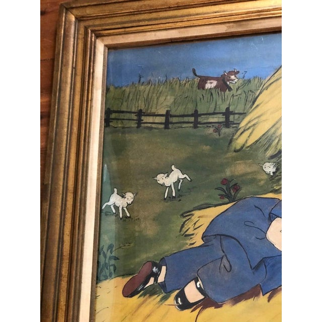 Little Boy Blue Painting on Canvas Cloth For Sale - Image 13 of 18