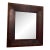 Antique Mahogany Wood Beveled Wall Mirror Two Tone Folk Art Border Ca 1870 For Sale