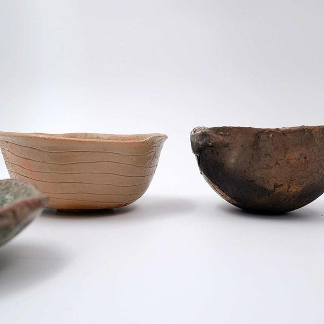 Green Green Decorative Ceramics by N. Lebrun for Fond d'Atelier, Belgium, 1970s, Set of 6 For Sale - Image 8 of 13