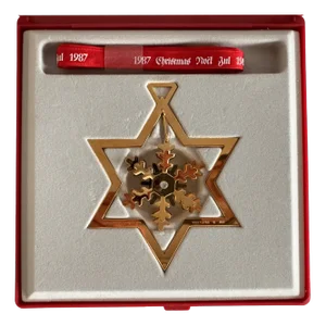 Snow Crystal Christmas Ornament from Georg Jensen, 1987