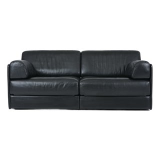 Model DS 78 Sofa in Black Leather from de Sede, 1990s For Sale