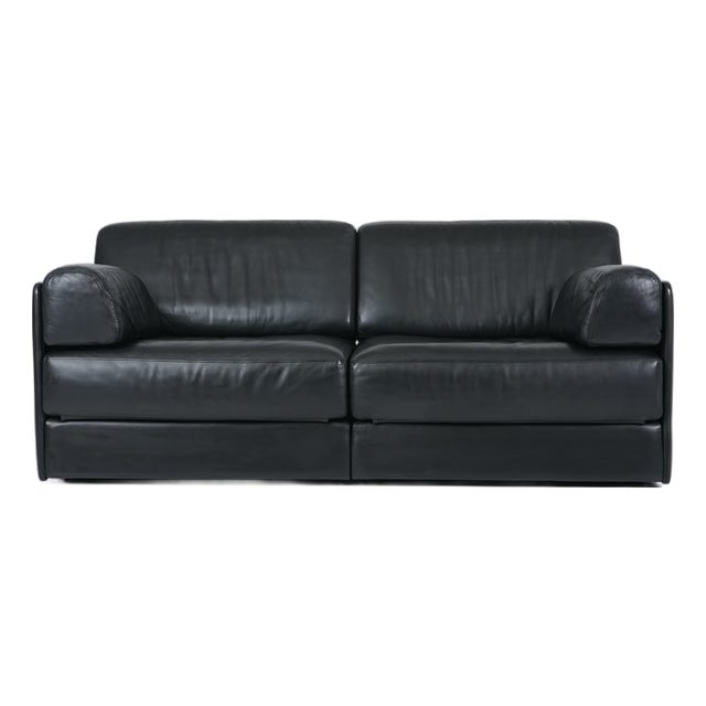 Model DS 78 Sofa in Black Leather from de Sede, 1990s For Sale