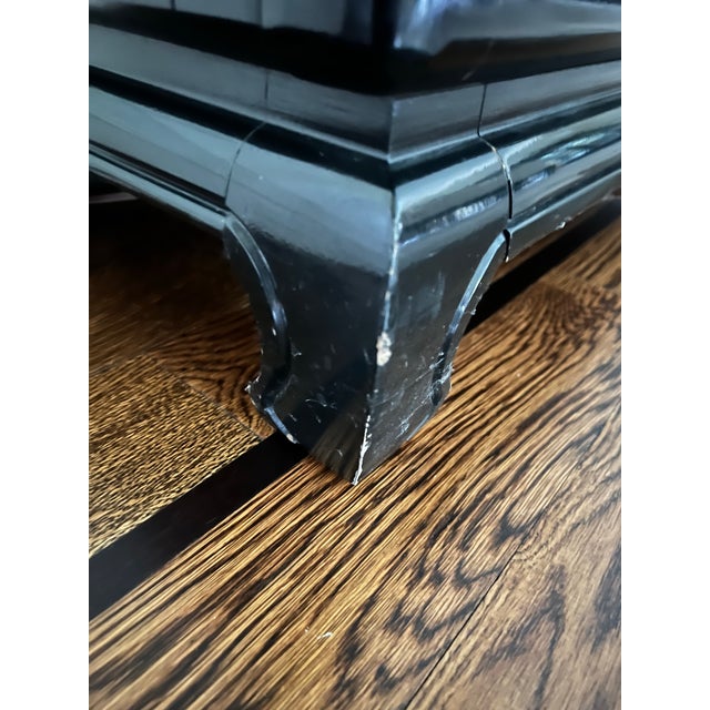 Wood Vintage Chinoiserie Glass and Wood Cabinet For Sale - Image 7 of 12