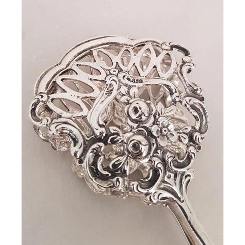 Antique Early 20th Century 800 Silver Patisserie Serving Tongs For Sale - Image 12 of 18