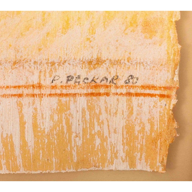 1980s Phyllis Peckar "Orange Study" Acrylic on Paper For Sale - Image 5 of 8