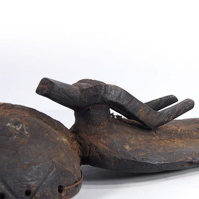 Large Tribal Mask in Wood For Sale - Image 10 of 12