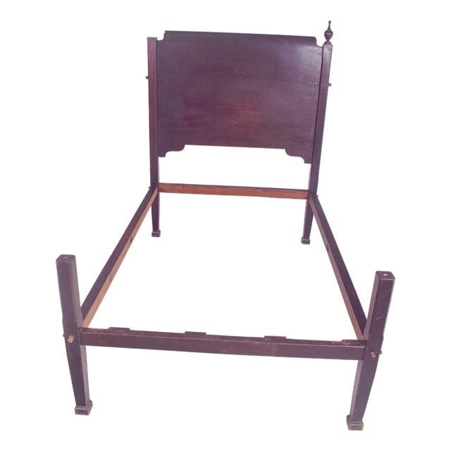 Antique Portuguese Mahogany Bed, 1890 For Sale