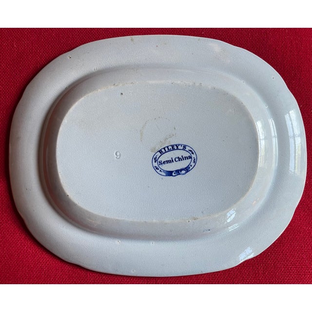 Antique Early 19th Century Riley's China Blue & White Transferware Small Platter in the Chinoiserie Taste, Circa 1820 For Sale In New York - Image 6 of 8
