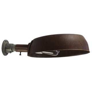 Vintage Industrial Brown Rust Iron Wall Light For Sale
