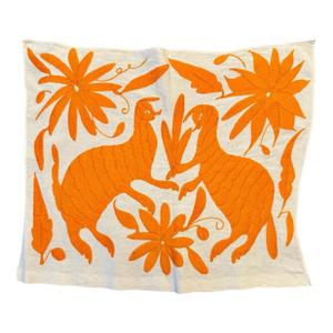 Vintage Mexican Embroidered Otomi Panel