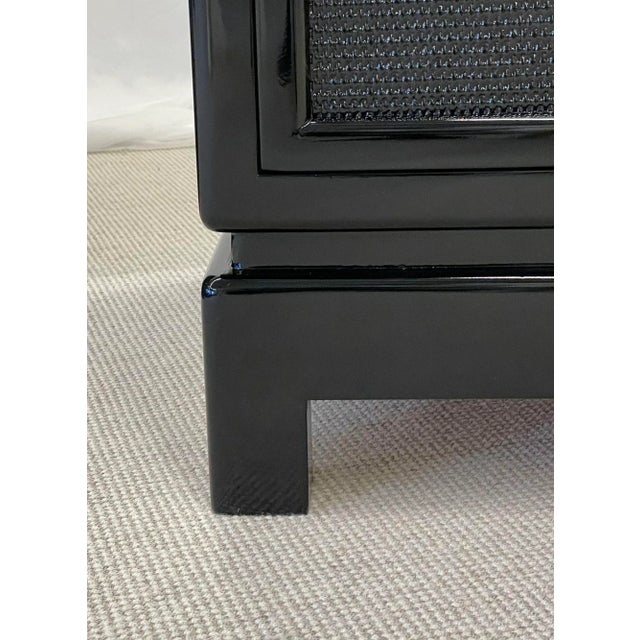 Pair of Mid-Century Modern Cabinets, Chests, Nightstands, Karl Springer Style For Sale - Image 11 of 13