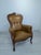 Chippendale-Style Leather Armchair from the 1960s A 1960s Chippendale-style spring armchair, upholstered in genuine...