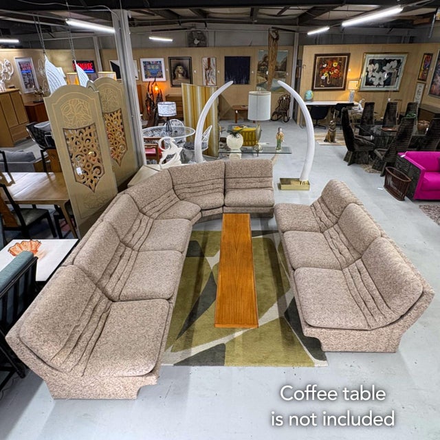 Vladimir Kagan Style 9-Piece Curved Modular Sofa Sectional For Sale - Image 12 of 18