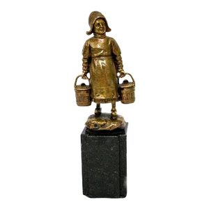 Victor Seifert German 1870-1953 Art Nouv Bronze"Trinkender Frauenakt" Dutch GLRL