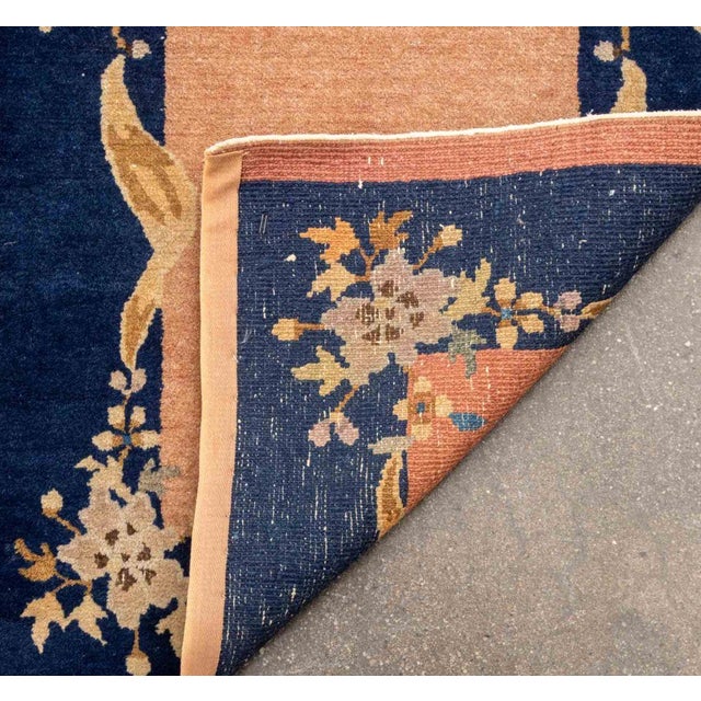 Textile Chinese Art Deco Rug, 3' 8.5" X 1' 11.5" For Sale - Image 7 of 7
