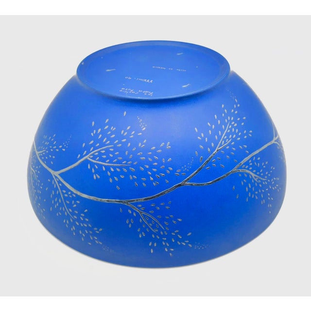 Metal Emilia Castillo for Los Castillo Cobalt Porcelain & Silver Bowl, 1990 For Sale - Image 7 of 18