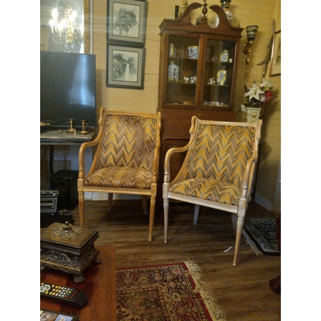 Pair of Mid-Century Modern Hand Carved Swan Head Chairs For Sale - Image 4 of 5