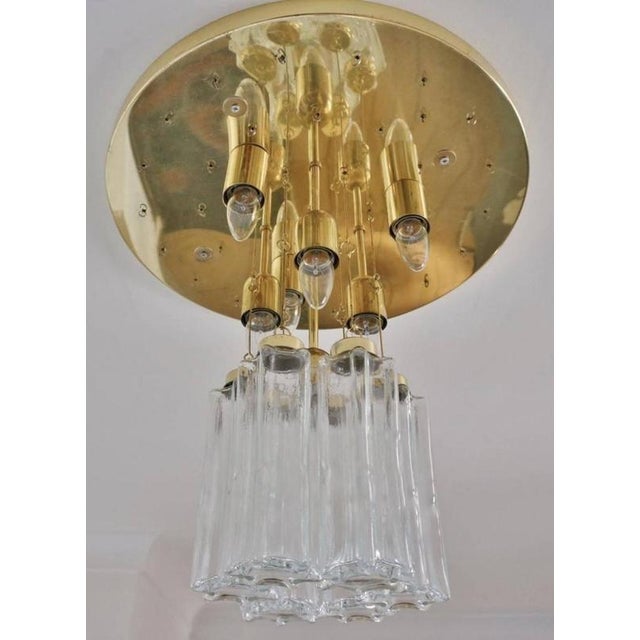 1 of the 2 beautiful Limburg flush mount chandeliers. This piece is an example of Limburg's Modernist re-interpreted of...
