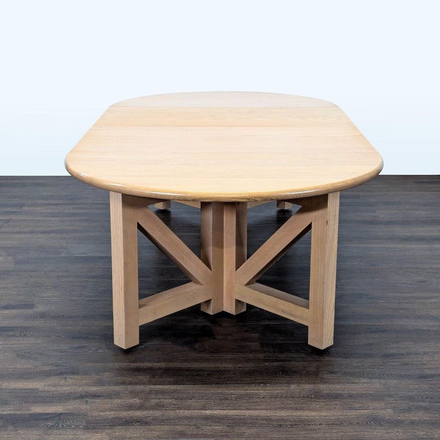 Vintage Ash Expandable Dining Table - Circa 1980s For Sale In San Francisco - Image 6 of 7