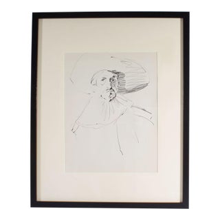 Graphite Portrait Drawing of a Gentleman by James L. Bruch For Sale