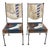 Pair of Vintage Trompe L’oeil Hand-Painted Iron and Fiberglass Chairs, Style of John Vesey For Sale