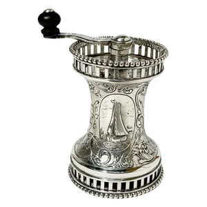 Dutch Silver Pepper Mill from Vos & Co, 1900s