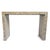 Geometric Wood Inlay Waterfall Console Table For Sale - Image 4 of 4