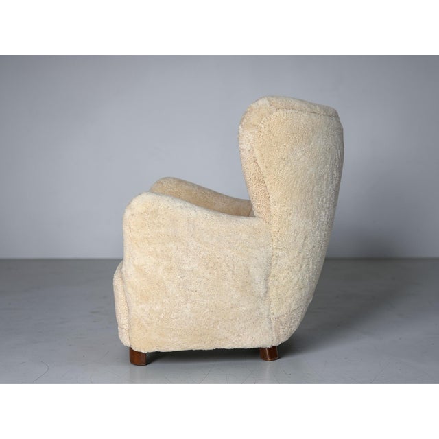 Ivory Vintage Danish Lounge Chair, 1960s For Sale - Image 8 of 18