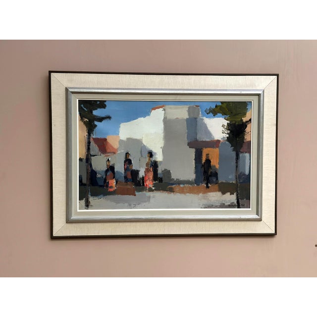 Stig Wernheden, Southern City Scene, 1960s, Oil on Canvas, Framed For Sale - Image 6 of 18