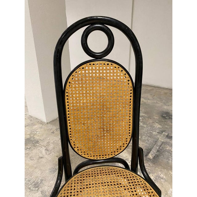 Vintage Chairs in Curved Beech with Vienna Straw Seat, 1980s, Set of 4 For Sale - Image 6 of 10