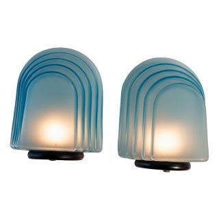 Murano Glass Wall Lights from AV Mazzega, 1970s, Set of 2 For Sale