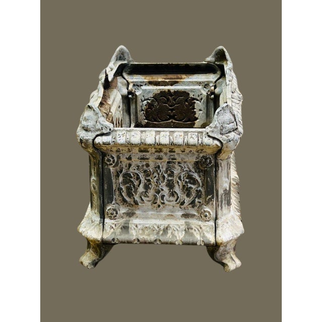 French Antique French Cast Iron Garden Urn For Sale - Image 3 of 12