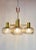 Mid-Century Modern Mid-Century Brass Pendant Light with Glass Tulips, 1960s For Sale - Image 3 of 9