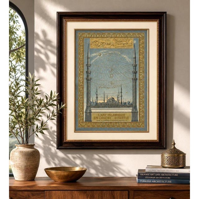 Ornamental Title Page with Ottoman Mosque, 1924 This striking original chromolithograph served as the title page to L'Art...
