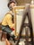 Vintage Signed Rori Capodimonte Figurine Painter at Easel Venice Torre Dell Orologio La Medea Italy Flawless With Tag For Sale - Image 11 of 11