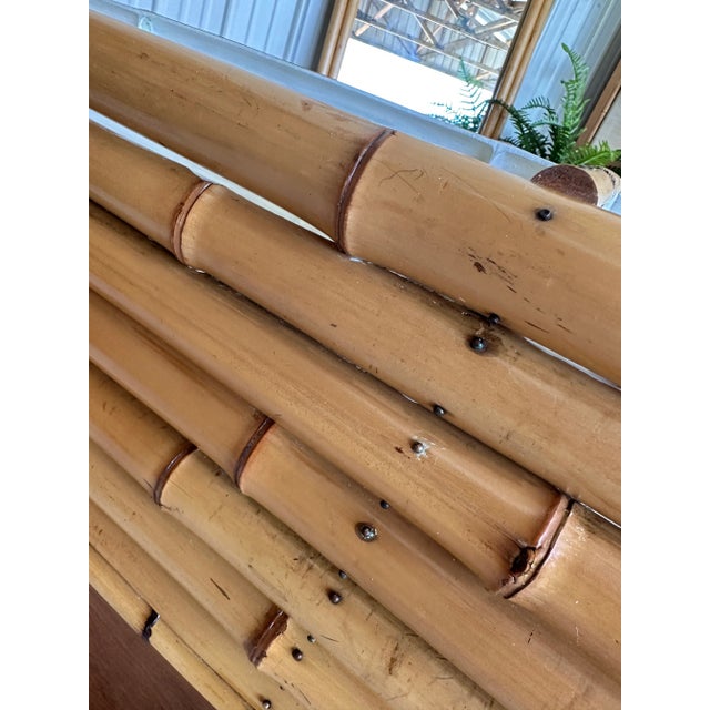 1950’s Coastal Old Florida Split Bamboo Grasscloth Planter For Sale - Image 11 of 13