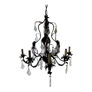 Tole Crystal Chandelier