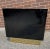 Black 1970s Square Post Modern Black Laminate Lacquer Style With Gold Laminate Plinth For Sale - Image 8 of 9