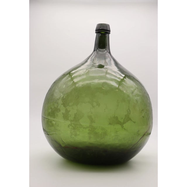 This is a very rare 19th Century Large Antique Blown Glass Portuguese Demijohn. Circa: 19th Century. Origin: Portugal....