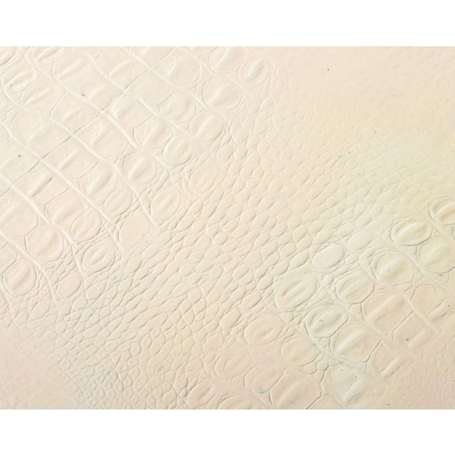 Karl Springer Karl Springer Attr. Faux Crocodile Coffee Table For Sale - Image 4 of 7